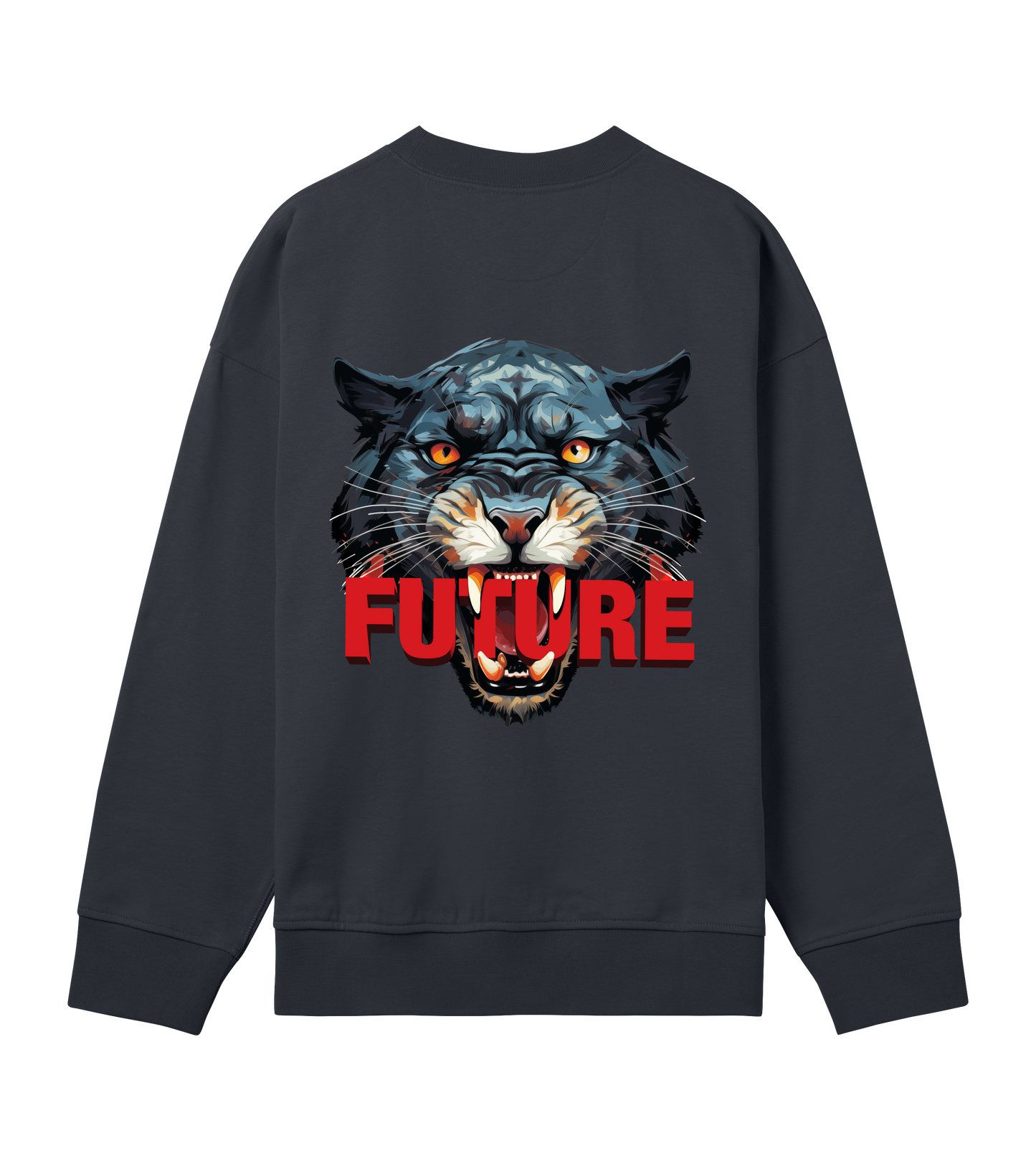 Panther Boxy Sweatshirt - Off-Black